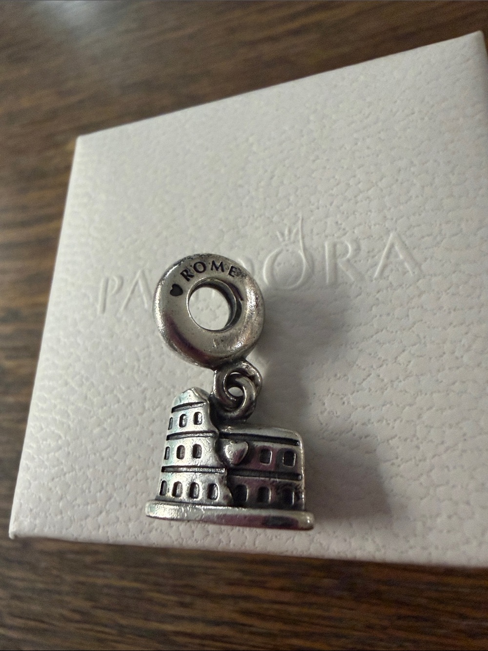 Pandora Silver Rome Colosseum Dangle Charm